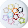 Metal Painted Colorful Five-pointed Star Spring Buckle Jewelry Accessories Handmade Diy