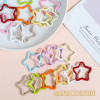 Metal Painted Colorful Five-pointed Star Spring Buckle Jewelry Accessories Handmade Diy