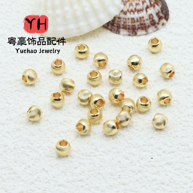 14k Gold-filled and Color-preserving Cat's Eye Solid Fine Grained Flash Faceted Round