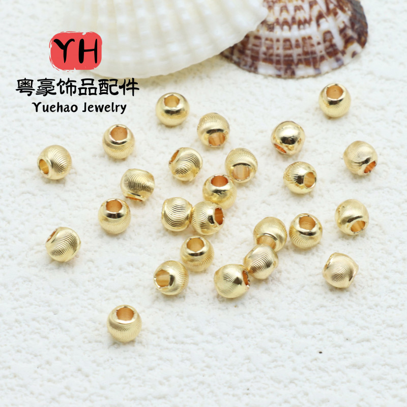 14k Gold-filled and Color-preserving Cat's Eye Solid Fine Grained Flash Faceted Round