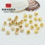 14k Gold-filled and Color-preserving Cat's Eye Solid Fine Grained Flash Faceted Round