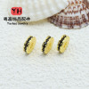 18k Gold-filled Color-preserving Micro-paved Zircon Beads Spacer Wrapped Card Bead Ring