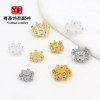 Color-preserving 14k Gold-filled Five-pointed Star Zircon Flower Receptacle Handmade Diy