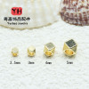 18k Gold-filled Color-preserving Rhombus Beads Geometric Spacer Diy Bracelet Necklace