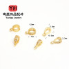 14k Gold-filled Color-preserving, Micro-paved Zircon Melon Seed Buckle, Diamond Round