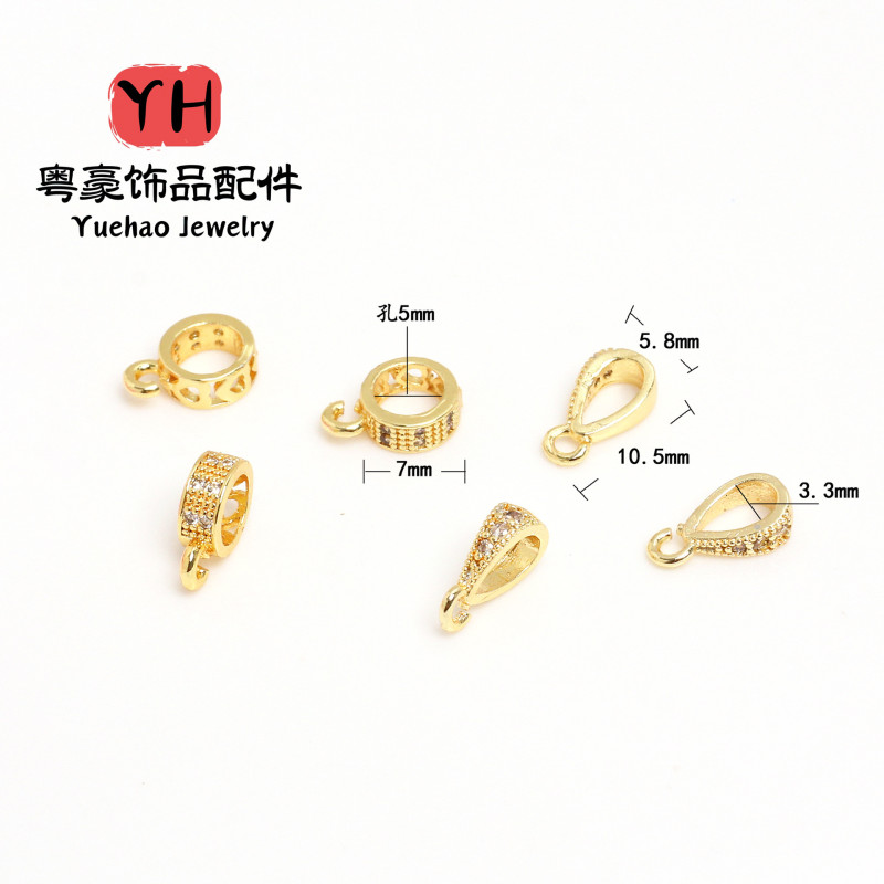 14k Gold-filled Color-preserving, Micro-paved Zircon Melon Seed Buckle, Diamond Round