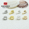 14k Gold-filled Color-preserving, Micro-paved Zircon Melon Seed Buckle, Diamond Round