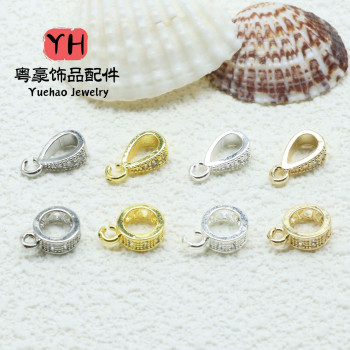 14k Gold-filled Color-preserving, Micro-paved Zircon Melon Seed Buckle, Diamond Round
