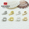 14k Gold-filled Color-preserving, Micro-paved Zircon Melon Seed Buckle, Diamond Round