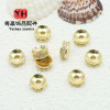 18k Gold Jewelry Copper Micro-paved Zircon Beads Round Spacers Diy Bracelet Necklace