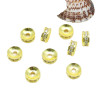 18k Gold Jewelry Copper Micro-paved Zircon Beads Round Spacers Diy Bracelet Necklace