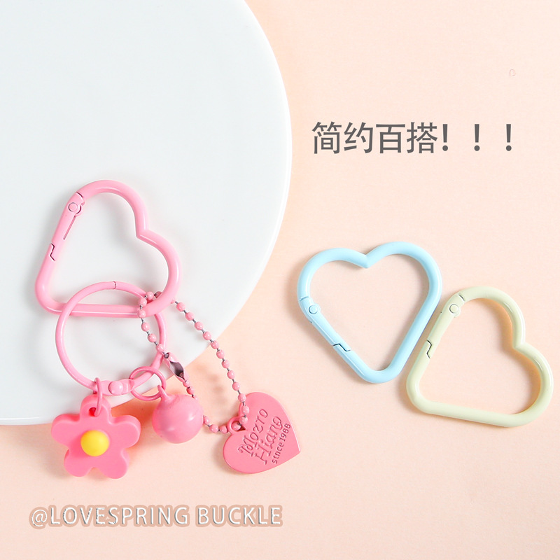 Colorful Big Love Spring Buckle Diy Jewelry Accessories Metal Painted Open Connection