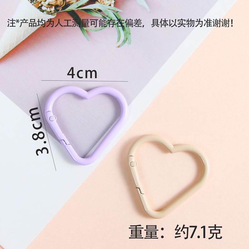 Colorful Big Love Spring Buckle Diy Jewelry Accessories Metal Painted Open Connection