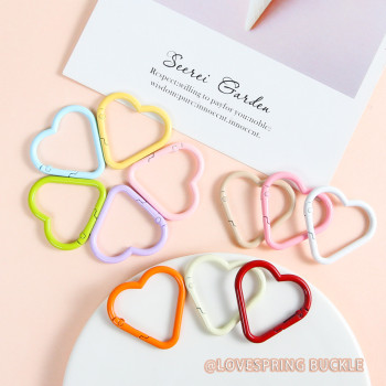 Colorful Big Love Spring Buckle Diy Jewelry Accessories Metal Painted Open Connection