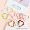 Colorful Big Love Spring Buckle Diy Jewelry Accessories Metal Painted Open Connection