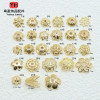 14k Gold-filled Color-protected Tori Flower Hat Spacer Bead Bracelet Diy Accessories Hand