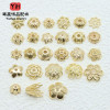 14k Gold-filled Color-protected Tori Flower Hat Spacer Bead Bracelet Diy Accessories Hand