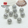Hollow Ball Beads, Micro-paved Zircon Loose 18k Gold-filled Color-preserving Diy