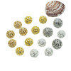 Hollow Ball Beads, Micro-paved Zircon Loose 18k Gold-filled Color-preserving Diy