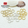 14k Gold-covered and Color-protected Twist Flower Batch Ring with Solid Mouth, Golden