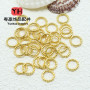14k Gold-covered and Color-protected Twist Flower Batch Ring with Solid Mouth, Golden