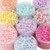 8-16mm Transparent Frosted Color-plated Acrylic Beads, Round Handmade Diy Mobile Phone
