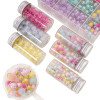 8-16mm Transparent Frosted Color-plated Acrylic Beads, Round Handmade Diy Mobile Phone