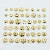 14k/18k Gold Color-preserving Flower Receptacle, Hollow Petals, Diy Bracelet Accessories