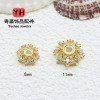 14k Gold-filled Color-preserving Crystal Bracelet, Zircon with Diamonds, Flower Holder