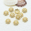 14k Gold-filled Color-preserving Crystal Bracelet, Zircon with Diamonds, Flower Holder