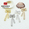 Popular Color-preserving Micro-studded Zircon Bow with Separated Beads and Crystal Diy