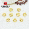 14k Gold Color-preserving Electroplating Waves Striped Separator Beads Diy Handmade