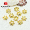 14k Gold-filled Flower Tray, Micro-paved Snowflakes, Diy Jewelry Accessories, Spacers