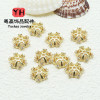 14k Gold-filled Flower Tray, Micro-paved Snowflakes, Diy Jewelry Accessories, Spacers
