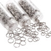 Stainless Steel Double Circle Flat Keychain Accessories Metal Small Terry Diy Bracelet