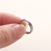 Stainless Steel Double Circle Flat Keychain Accessories Metal Small Terry Diy Bracelet