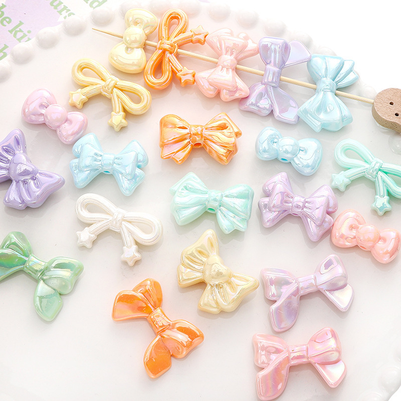 Acrylic Ab Color Star Bow Beads Handmade Diy Bracelet Necklace Colorful Bead Creative Set
