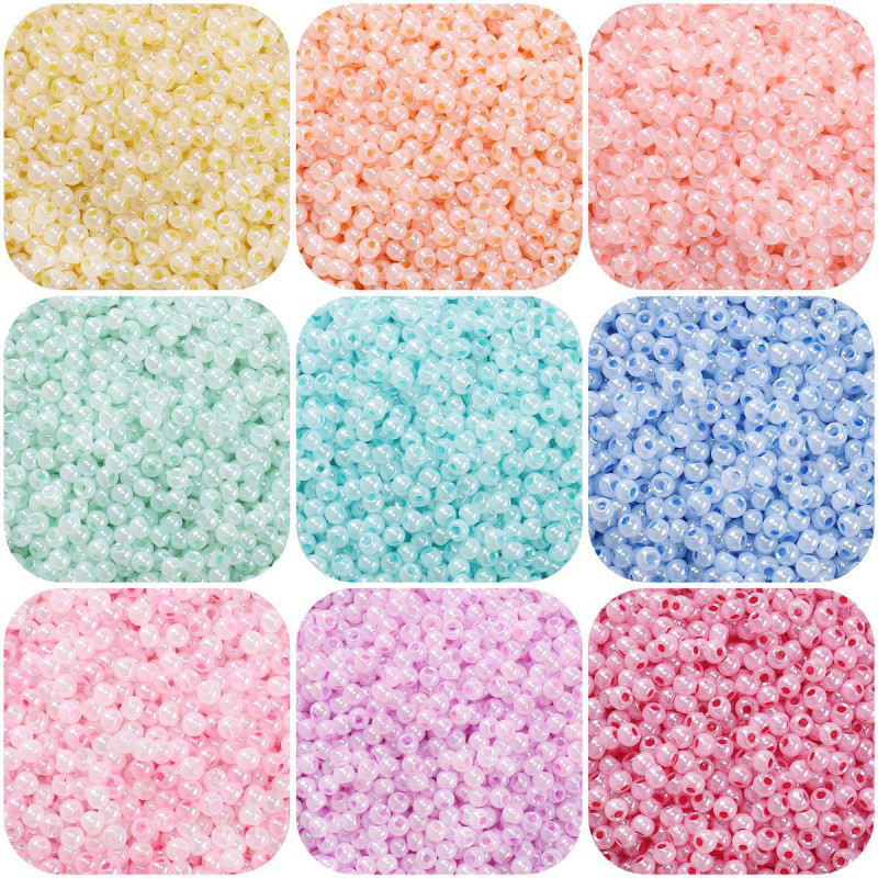 4mm Domestic High-quality Glass Rice Beads Diy Handmade Cream Maple Beaded Bracelet