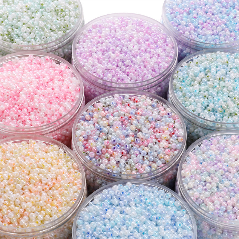4mm Domestic High-quality Glass Rice Beads Diy Handmade Cream Maple Beaded Bracelet