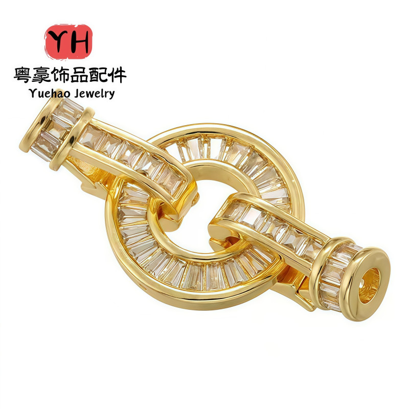 14k Gold-filled Zircon Bow Pearl Buckle Diy Jewelry Accessories Garden Button Sweater