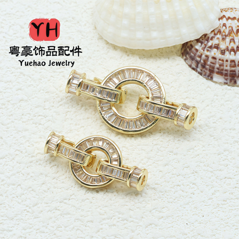 14k Gold-filled Zircon Bow Pearl Buckle Diy Jewelry Accessories Garden Button Sweater