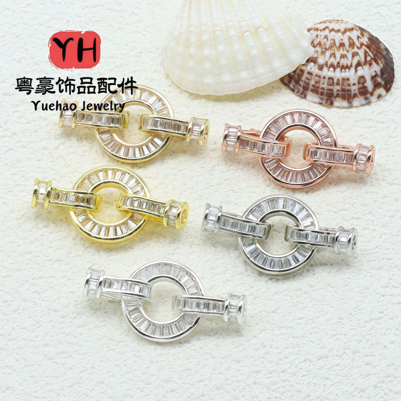 14k Gold-filled Zircon Bow Pearl Buckle Diy Jewelry Accessories Garden Button Sweater