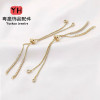 Diy Jewelry Accessories Copper-plated 14k Real Gold Adjustable Bracelet Simple and
