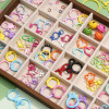 Colorful Alloy Love Kitten Keychain Ring Spring Buckle Diy Accessories Jewelry Hanging