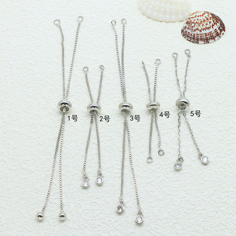14k Gold-filled Color-preserving Accessories Diy Jewelry Zircon Box Chain Push-pull