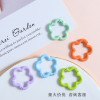 Colorful Painted Metal Flower Spring Plum Blossom Key Ring Handmade Diy Jewelry