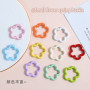Colorful Painted Metal Flower Spring Plum Blossom Key Ring Handmade Diy Jewelry