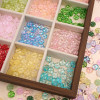 Glass Imitation Jade Ice See-through Four-leaf Clover Flower Loose Beads Beading Retro
