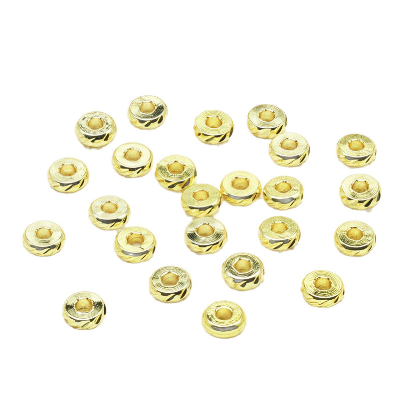 18k Gold-filled Color-preserving Separated Beads Wheel Cut Transfer Diy Handmade Beaded