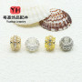18k Gold-filled Color-protected Zircon Large Hole Spacer Beads Diy Copper Handmade